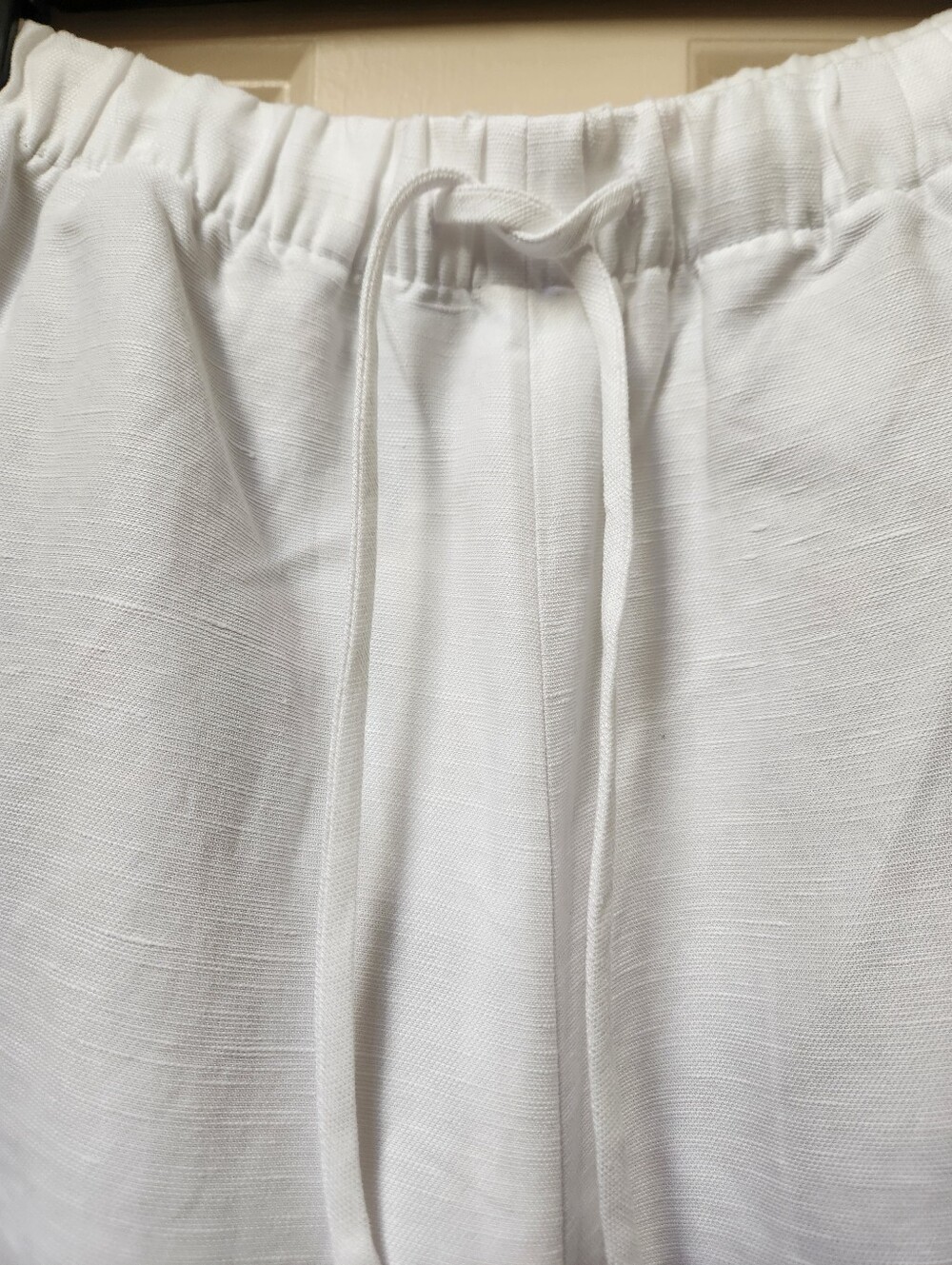 Aritzia Lodge Pant In White  CruiseLinen, Wide Leg Cropped - NWT - Picture 5 of 10